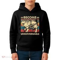 Become Ungovernable Funny Moodeng Cute Baby Hippo Meme Kids Hoodie thumb 4