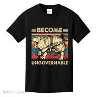 Become Ungovernable Funny Moodeng Cute Baby Hippo Meme Kids T-Shirt thumb 0