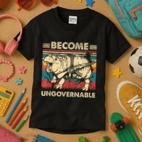 Become Ungovernable Funny Moodeng Cute Baby Hippo Meme Kids T-Shirt thumb 3