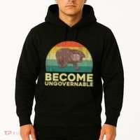 Become Ungovernable Funny Baby Hippo Moo Deng Funny Saying Hoodie thumb 2