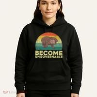 Become Ungovernable Funny Baby Hippo Moo Deng Funny Saying Hoodie thumb 5
