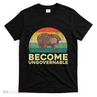 Become Ungovernable Funny Baby Hippo Moo Deng Funny Saying T-Shirt thumb 0