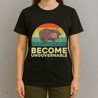 Become Ungovernable Funny Baby Hippo Moo Deng Funny Saying T-Shirt thumb 4