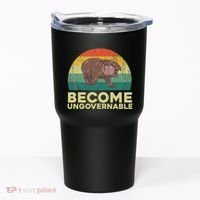 Become Ungovernable Funny Baby Hippo Moo Deng Funny Saying Tumbler thumb 0