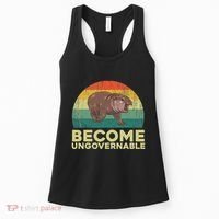 Become Ungovernable Funny Baby Hippo Moo Deng Funny Saying Women's Tank Top thumb 0