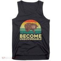Become Ungovernable Funny Baby Hippo Moo Deng Funny Saying Tank Top thumb 0