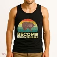 Become Ungovernable Funny Baby Hippo Moo Deng Funny Saying Tank Top thumb 3