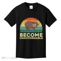 Become Ungovernable Funny Baby Hippo Moo Deng Funny Saying Kids T-Shirt thumb 0