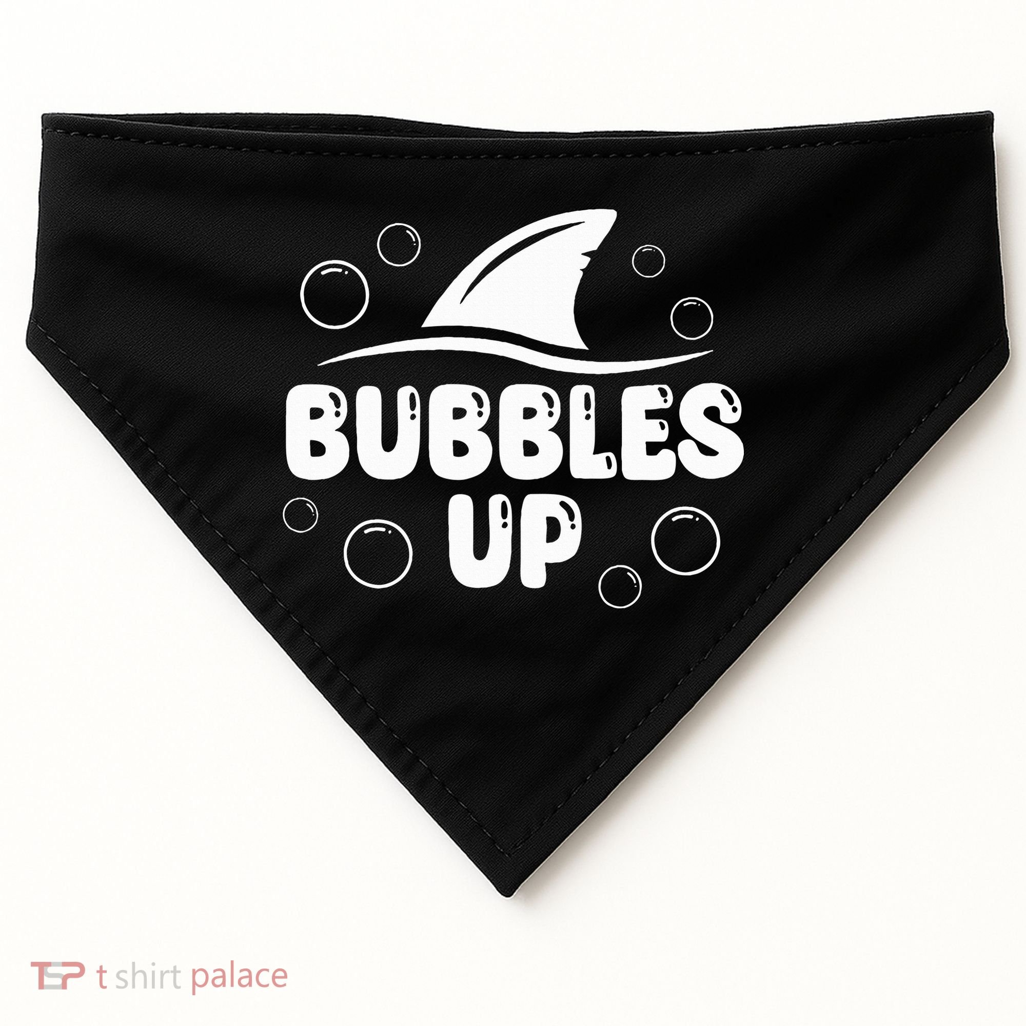 Bubbles Up funny Shark Bubbles Up  USA-Made Doggie Bandana
