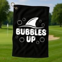 Bubbles Up funny Shark Bubbles Up  Golf Towel thumb 1