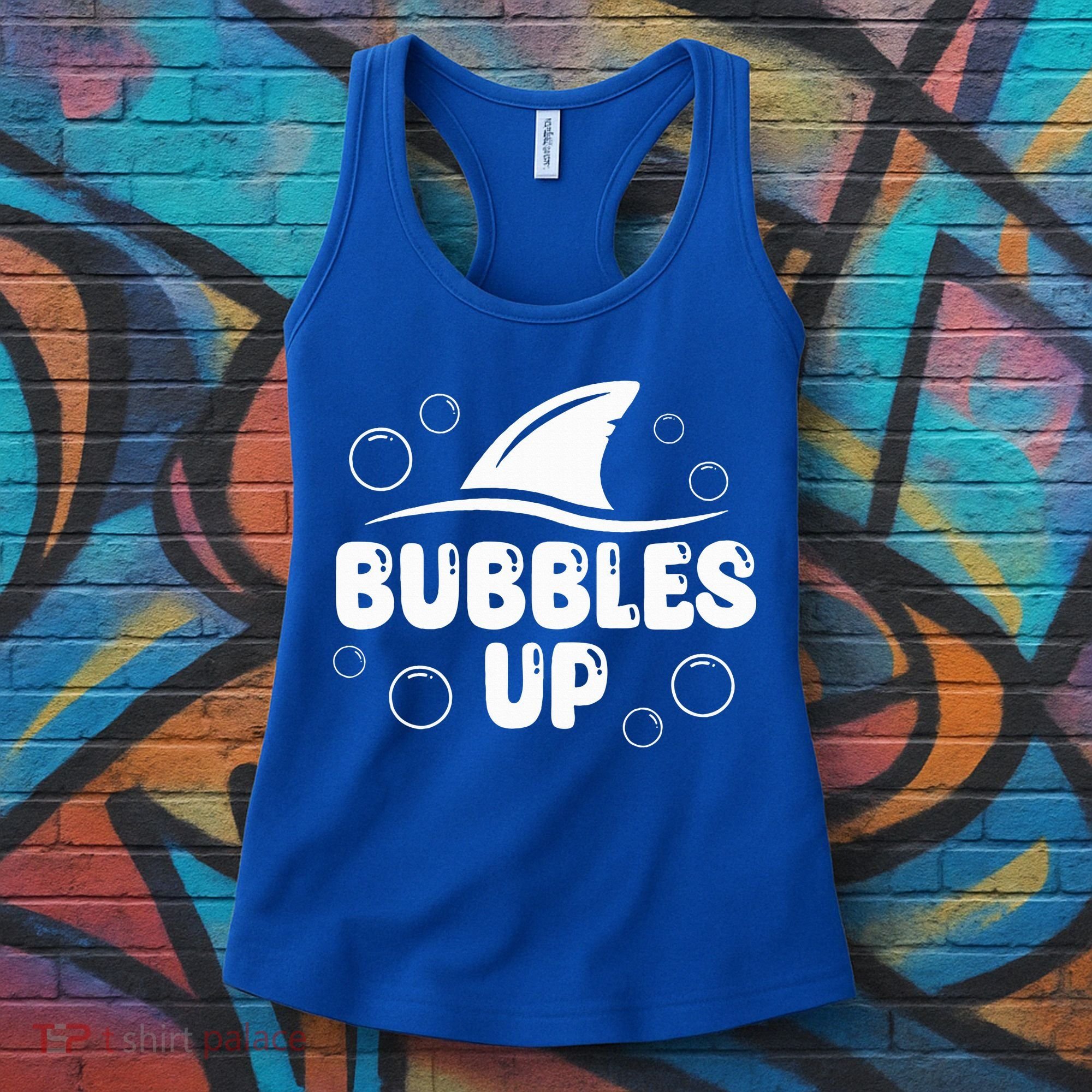 Bubbles Up funny Shark Bubbles Up  Women's Tank Top
