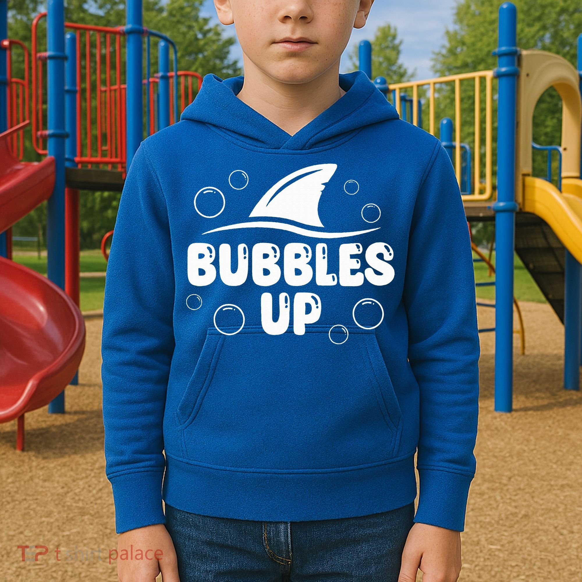 Bubbles Up funny Shark Bubbles Up  Kids Hoodie