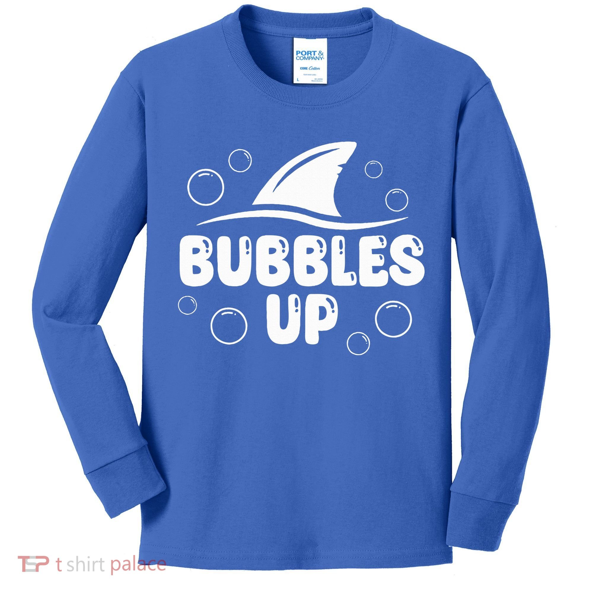 Bubbles Up funny Shark Bubbles Up  Kids Long Sleeve Shirt