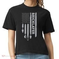 Bricklayer USA Flag America Brick Masonry Comfort Colors Boxy T-Shirt thumb 0