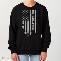 Bricklayer USA Flag America Brick Masonry Women's Sweatshirt thumb 0