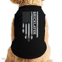 Bricklayer USA Flag America Brick Masonry Doggie Tank thumb 0