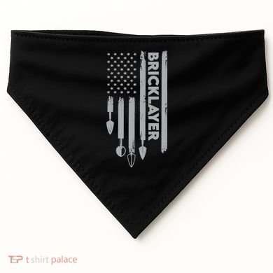 Bricklayer USA Flag America Brick Masonry USA-Made Doggie Bandana