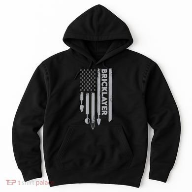 Bricklayer USA Flag America Brick Masonry Hoodie