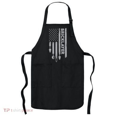 Bricklayer USA Flag America Brick Masonry Apron
