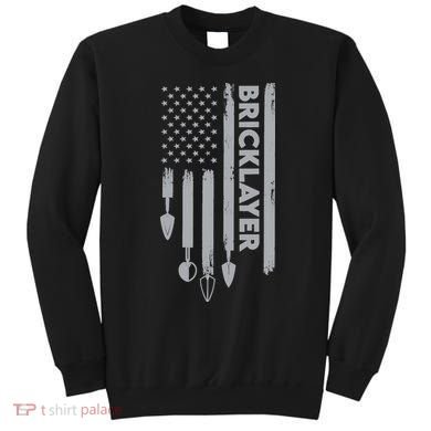 Bricklayer USA Flag America Brick Masonry Sweatshirt