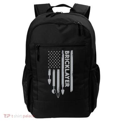 Bricklayer USA Flag America Brick Masonry Backpack