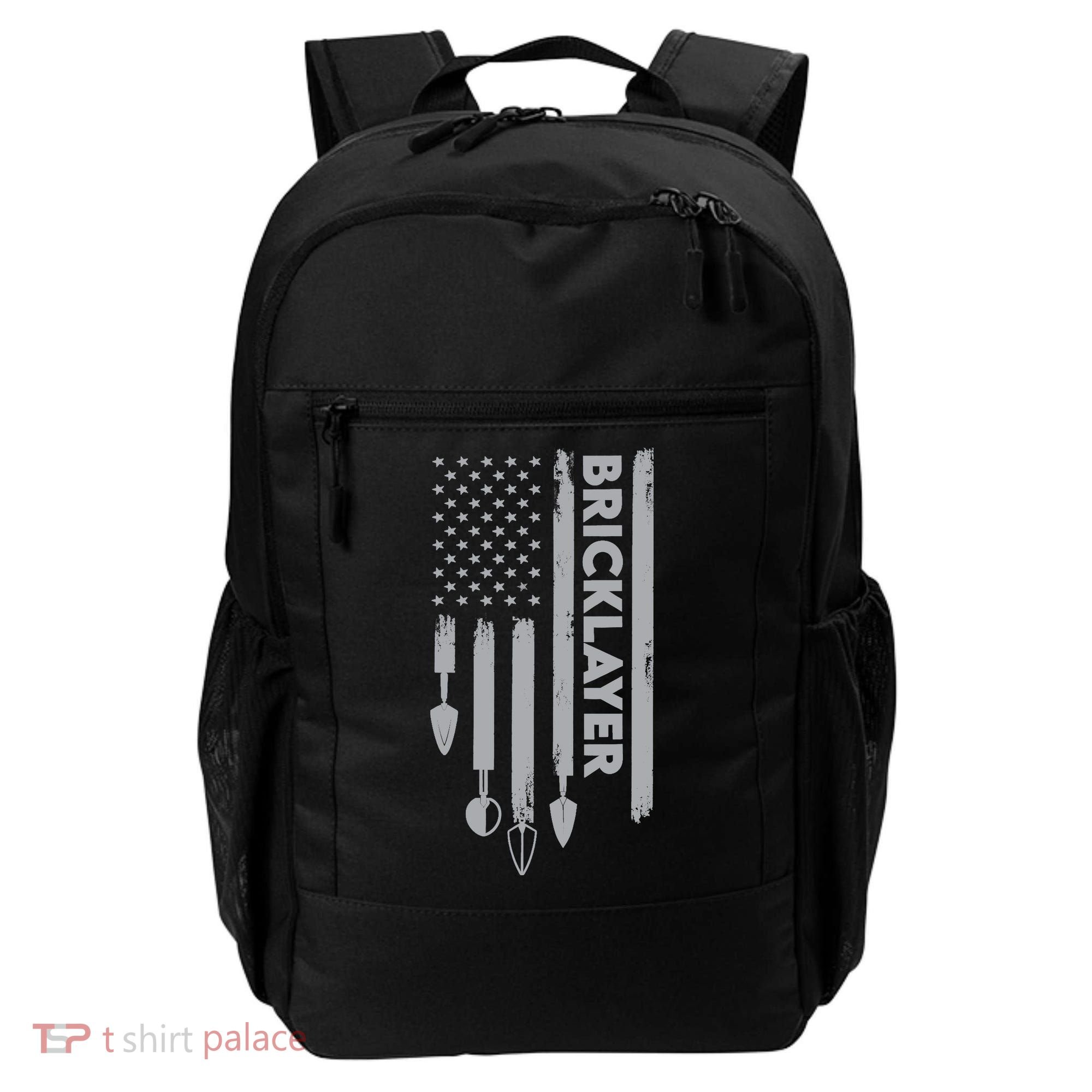Bricklayer USA Flag America Brick Masonry Backpack
