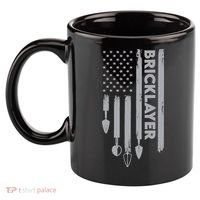Bricklayer USA Flag America Brick Masonry 11oz C Handle Ceramic Mug thumb 2