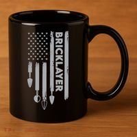 Bricklayer USA Flag America Brick Masonry 11oz C Handle Ceramic Mug thumb 3