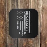 Bricklayer USA Flag America Brick Masonry Coaster thumb 0