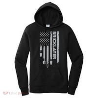 Bricklayer USA Flag America Brick Masonry Women's Hoodie thumb 0