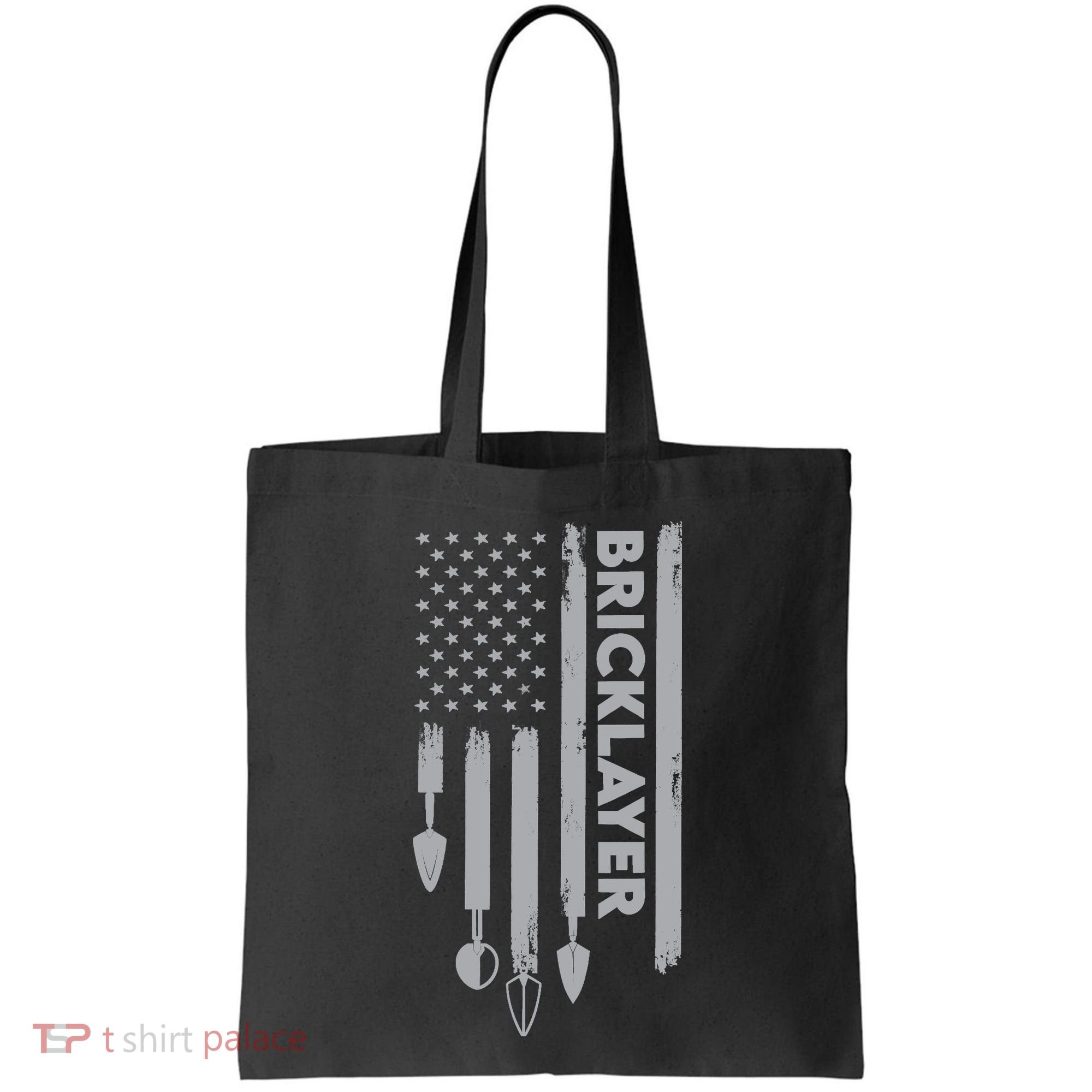 Bricklayer USA Flag America Brick Masonry Tote Bag