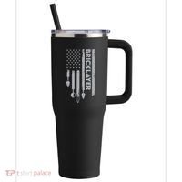 Bricklayer USA Flag America Brick Masonry 40oz Vacuum Insulated Stainless Steel Travel Tumbler thumb 0