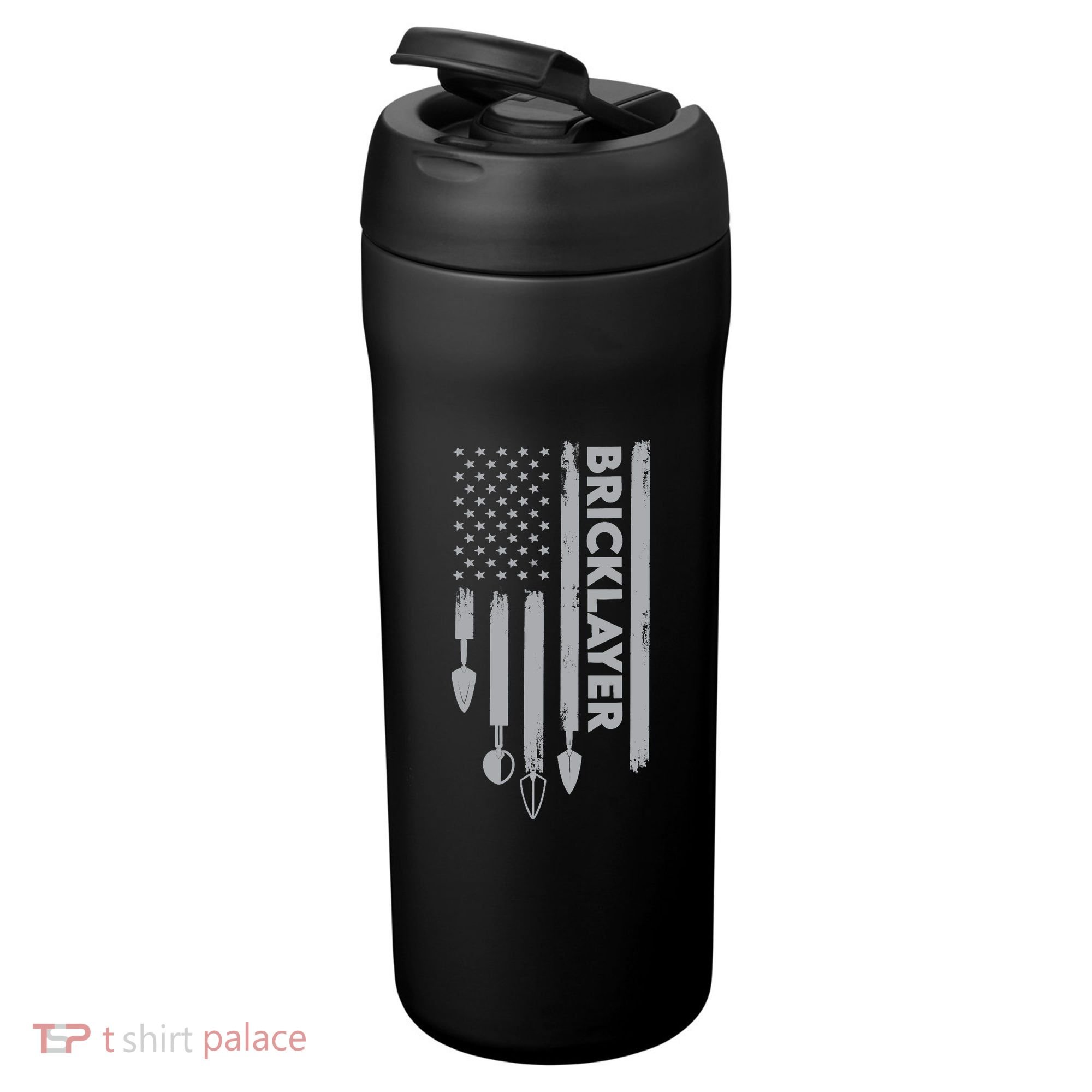 Bricklayer USA Flag America Brick Masonry 24oz Duet Stainless Steel Tumbler