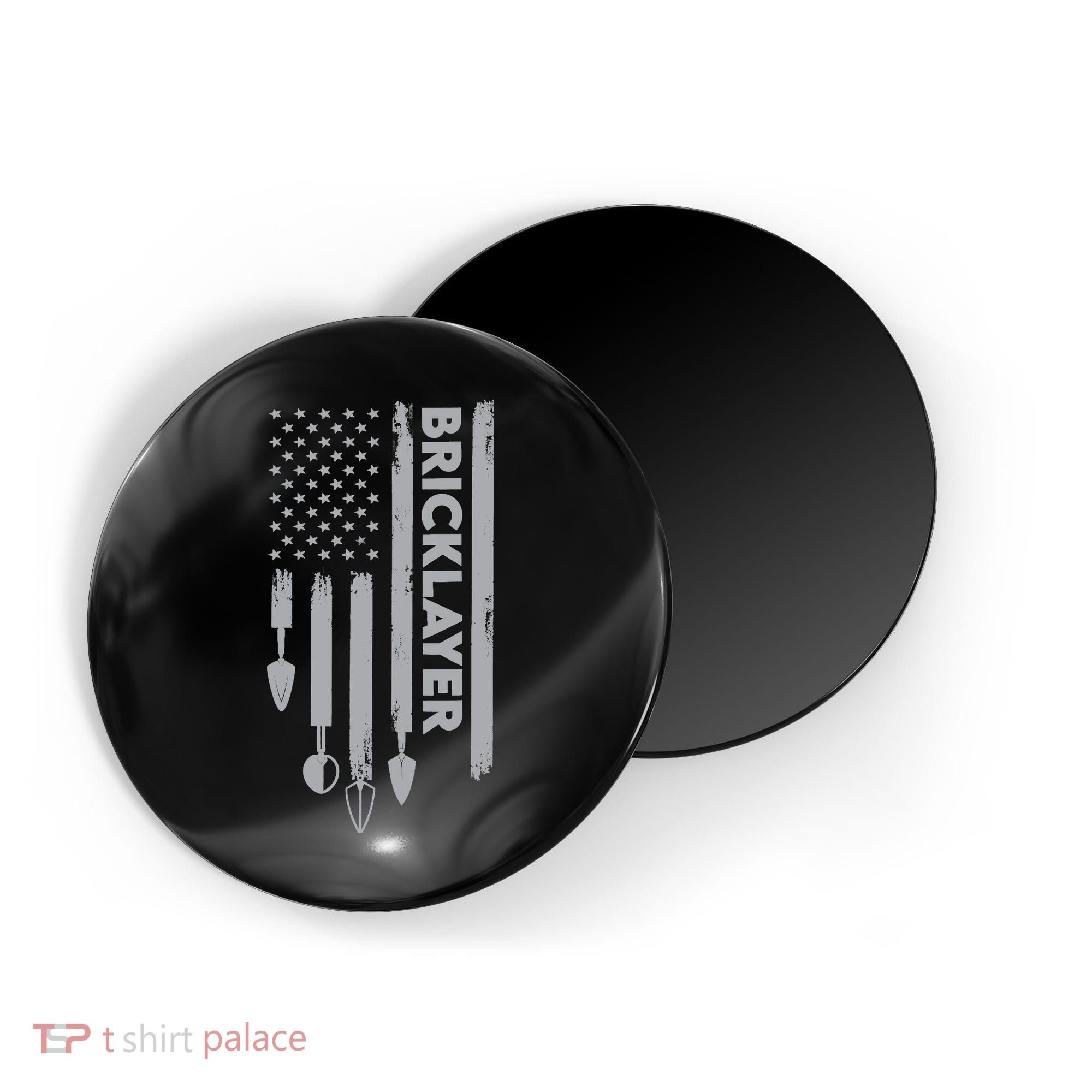 Bricklayer USA Flag America Brick Masonry Magnet