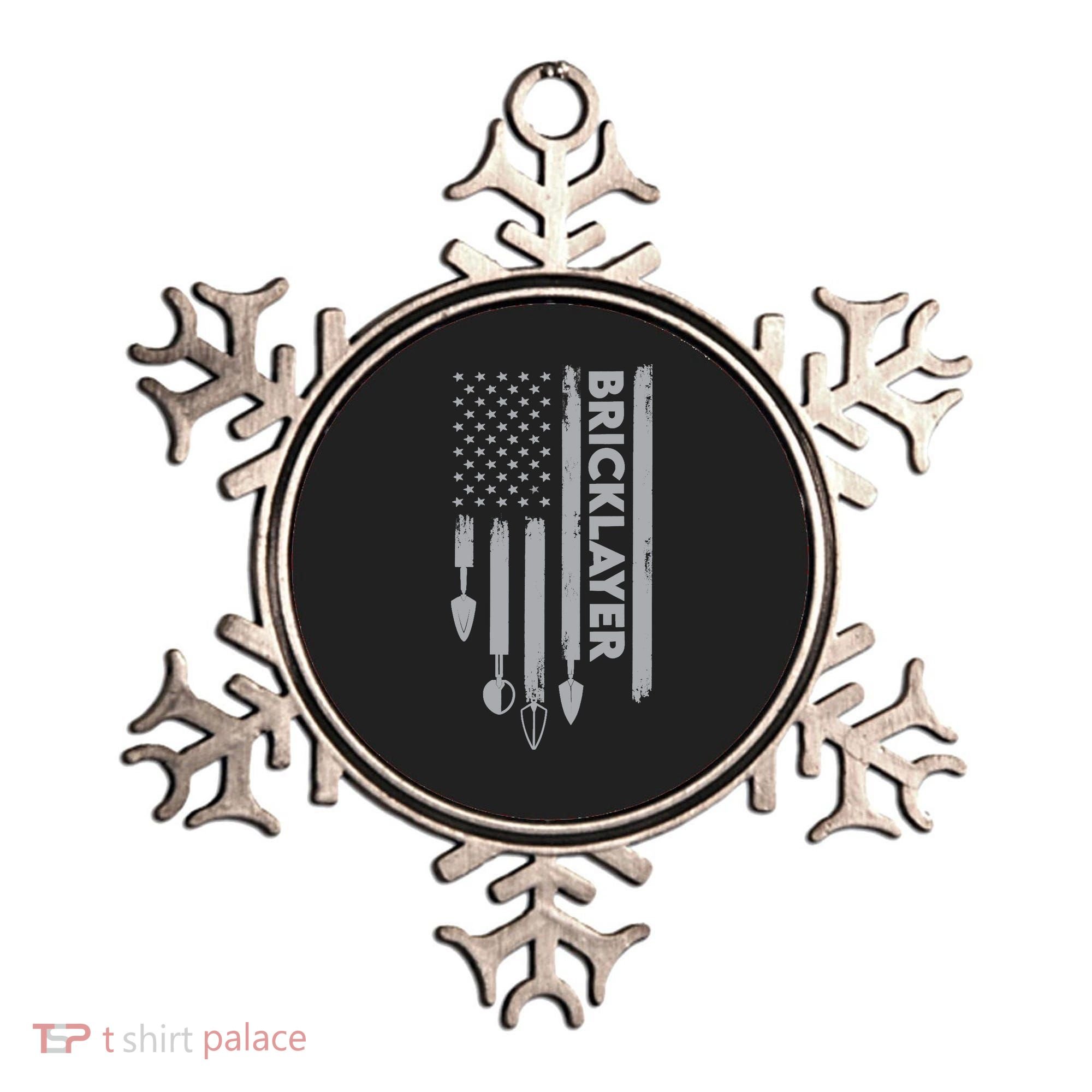 Bricklayer USA Flag America Brick Masonry Ornament