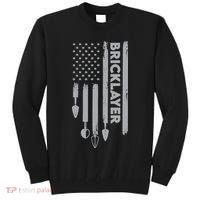 Bricklayer USA Flag America Brick Masonry Tall Sweatshirt thumb 0