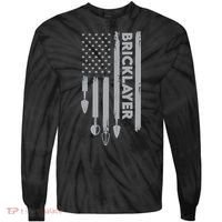 Bricklayer USA Flag America Brick Masonry Tie-Dye Long Sleeve Shirt thumb 0