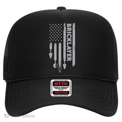 Bricklayer USA Flag America Brick Masonry Hat