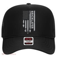 Bricklayer USA Flag America Brick Masonry Hat thumb 0
