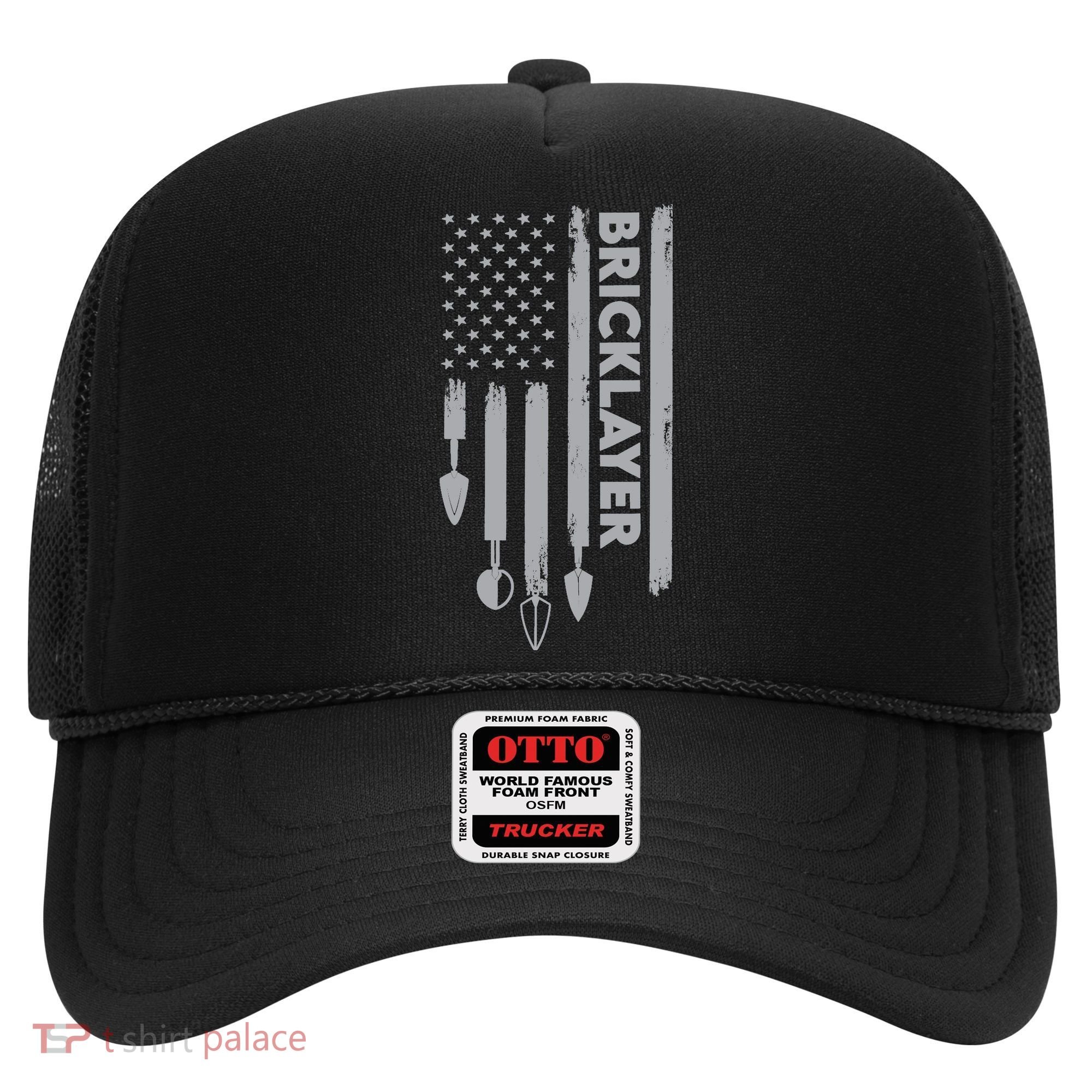 Bricklayer USA Flag America Brick Masonry Hat