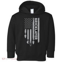 Bricklayer USA Flag America Brick Masonry Toddler Hoodie thumb 0