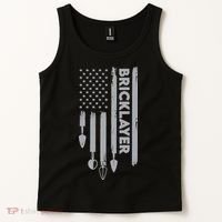 Bricklayer USA Flag America Brick Masonry Tank Top thumb 2