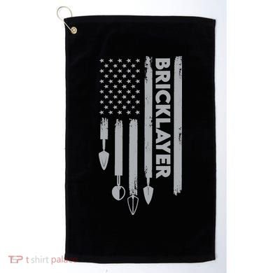 Bricklayer USA Flag America Brick Masonry Golf Towel