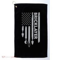 Bricklayer USA Flag America Brick Masonry Golf Towel thumb 0