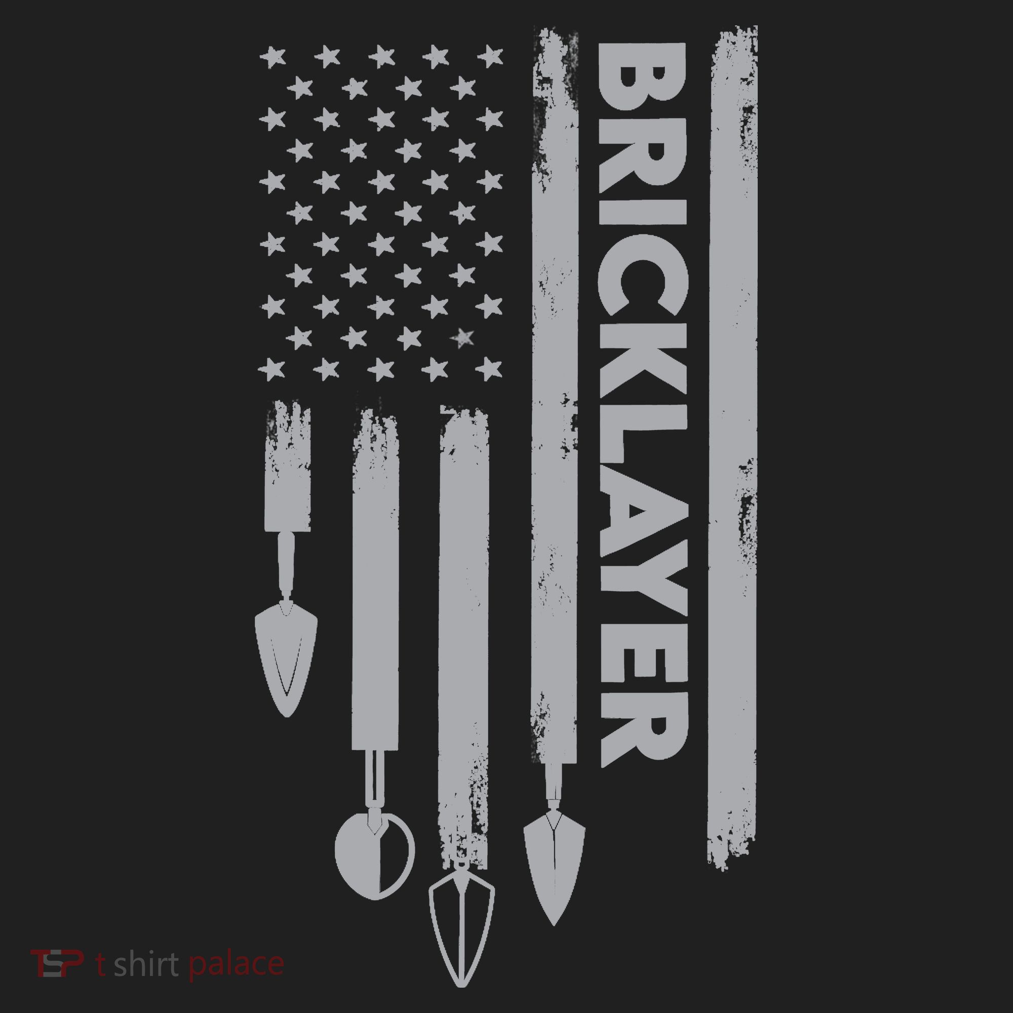 Bricklayer USA Flag America Brick Masonry Golf Towel
