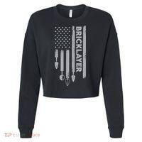 Bricklayer USA Flag America Brick Masonry Cropped Pullover Crew thumb 0