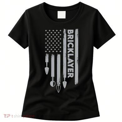 Bricklayer USA Flag America Brick Masonry Women's T-Shirt
