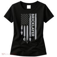 Bricklayer USA Flag America Brick Masonry Women's T-Shirt thumb 0