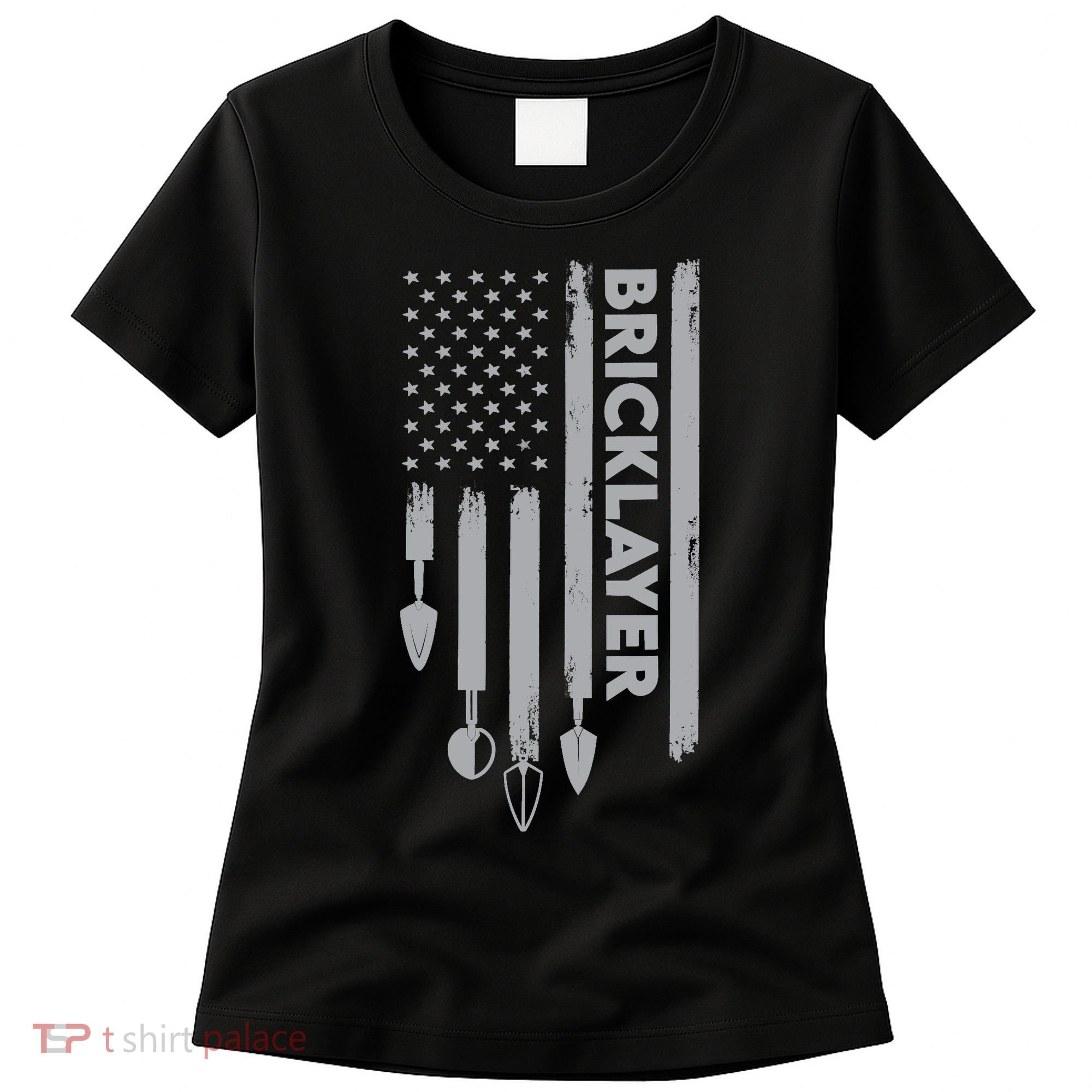 Bricklayer USA Flag America Brick Masonry Women's T-Shirt