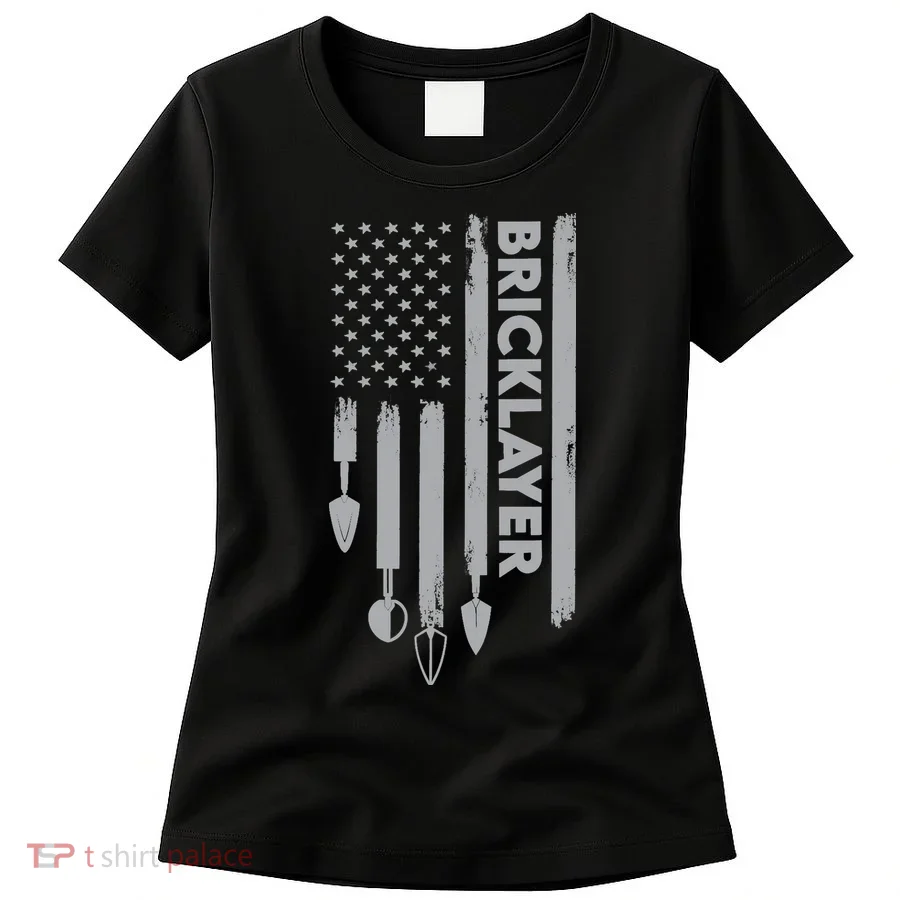 Bricklayer USA Flag America Brick Masonry Women's T-Shirt